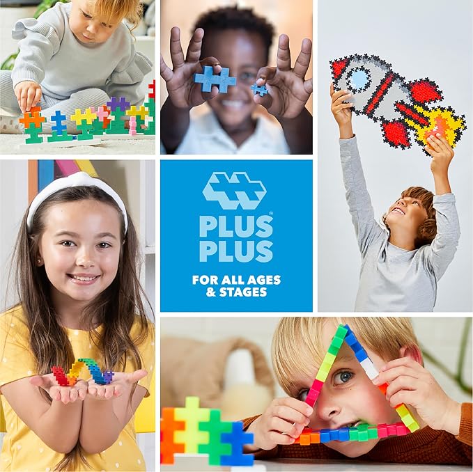 PLUS PLUS 240 Piece Treasure Mix - Mini Waffle Blocks, Classroom Must Haves | STEM Toys, Sensory Bin Filler, Autistic Kids Must Haves, Gifts for Boys & Girls, Christmas Stocking Stuffers for Kids