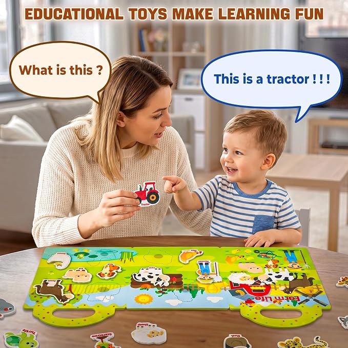Activity Books for Toddlers 1-3|Felt Montessori Busy Book for Toddlers | Educational Learning Toys for 2 Year Olds|Preschool Sensory Fine Motor skills Sorting Birthday Gifts
