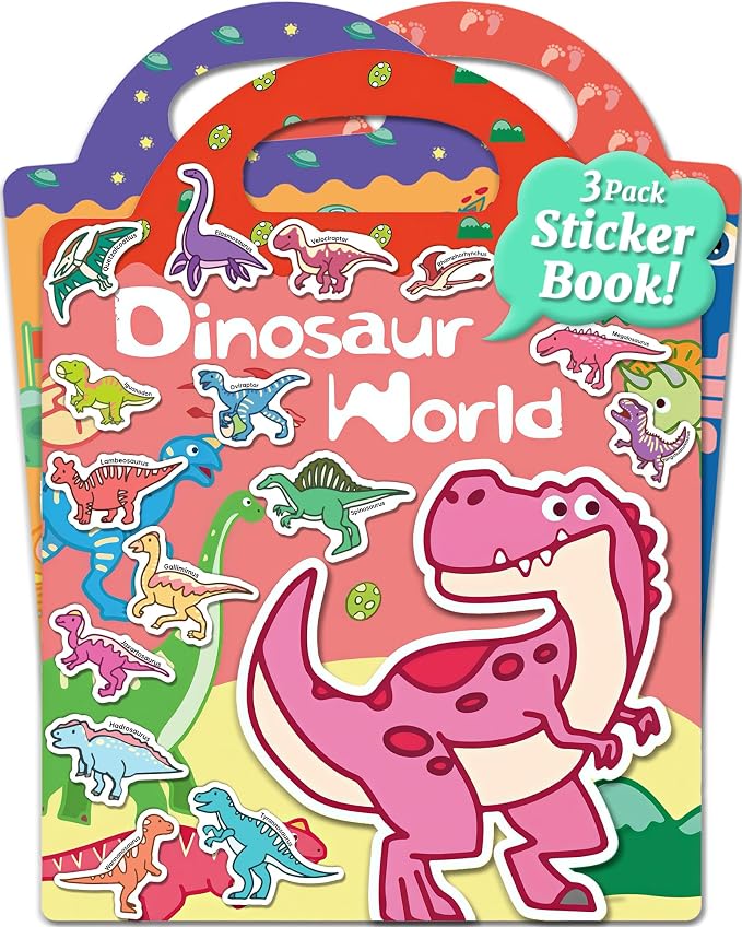 Benresive Reusable Sticker Book for Toddlers, Stickers for Kids, Travel Toy | Toddler Toys, Boys Girls Birthday Gifts, Airplane & Road Trip Essentials Kids, No Mess Waterproof Toddler Crafts Activities