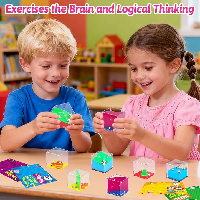 24PCS Brain Teaser Puzzles Cubes Party Favors Bulk for Kids 4-8 8-12 Birthday Summer Goodie Treat Bag Stuffers Classroom Treasure Chest Carnival Prizes Box Toys Pinata Filler End of Year Student Gift