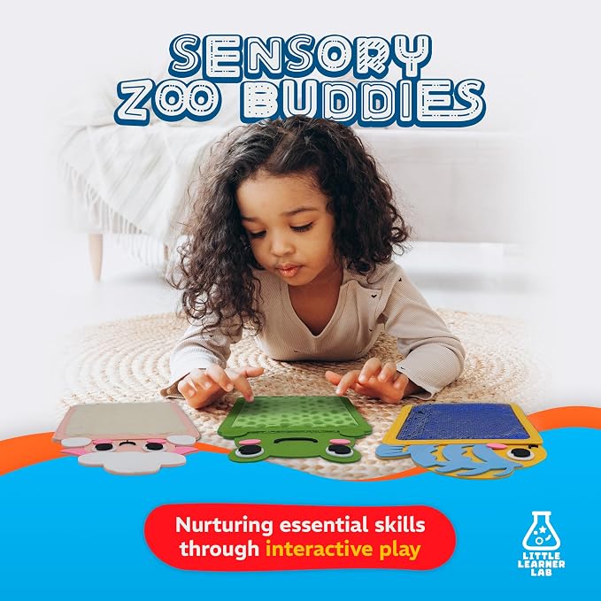 Sensory Zoo Buddies: 8-Pack Sensory Mats for Kids | Sensory Toys for Kids with Autism | Sensory Toys for Autistic Children