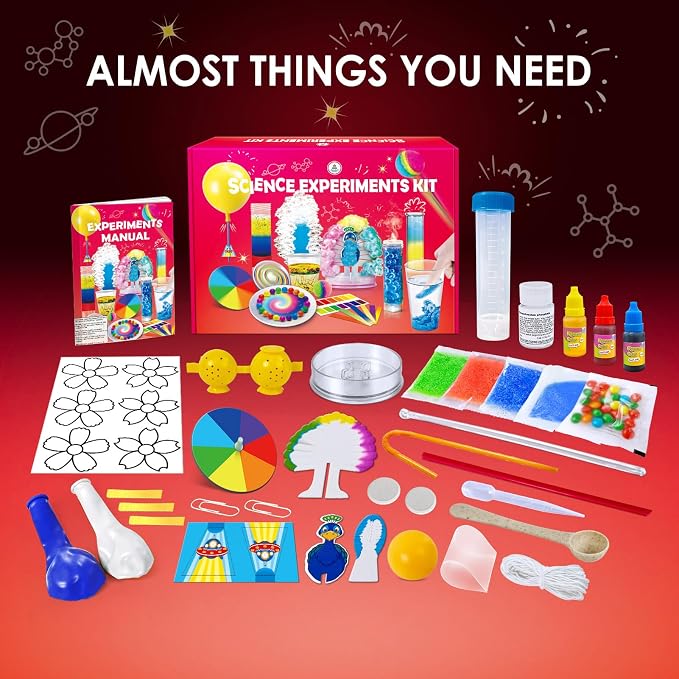 UNGLINGA 40+ Experiments Science Kit for Kids Chemistry Set STEM Toy | Reaction, Magic, Fun, Educational Toy Gift Idea, for Boys and Girls Birthday, Christmas, S.T.E.M Scientist Learing Toy