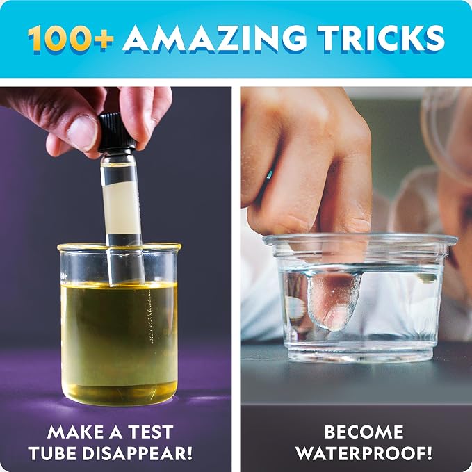 NATIONAL GEOGRAPHIC Science Magic Kit – Science Kit for Kids with 100+ Unique Experiments and Magic Tricks, Chemistry Set and STEM Project, A Great Gift for Boys and Girls (Amazon Exclusive) | Magic Tricks, Chemistry Activities, Hands-On Science Experi...
