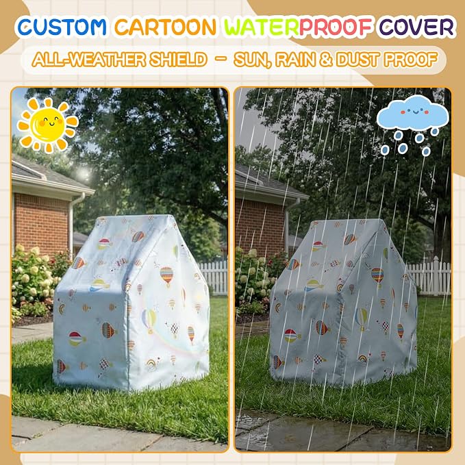 Sand and Water Table for Toddlers, Wooden Activity Sensory Table | Kid Outdoor Toys with Painting PS Board, 2 Collapsible Bins, Beach Accessories, 4 Washable Paint Crayons and Waterproof Cover