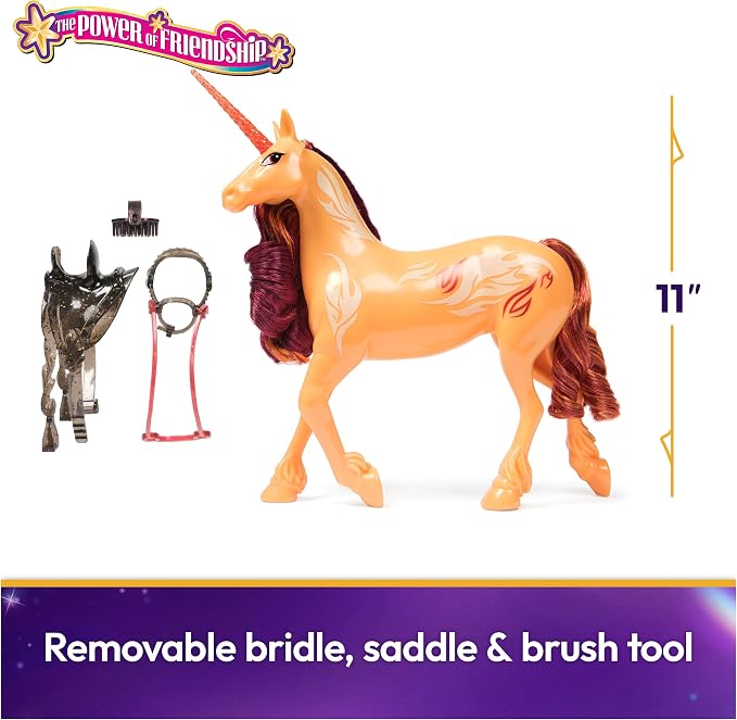 Unicorn Academy 11-inch Cinder Figure, Dolls & Unicorn Toys, Ages 4+ | Power of Friendship, Poseable Head, Brushable Mane & Tail, Recreate Show Moments, Storytelling Play, Birthday Gifts for Girls
