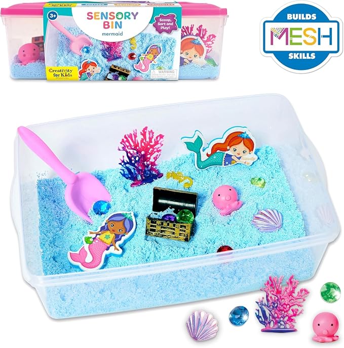 Creativity for Kids Sensory Bin: Mermaid - Mermaid Toys and Sensory Bins for Toddlers, Sensory Box and Bin Filler, Toddler Activities and Gifts for Girls (Ages 3+)