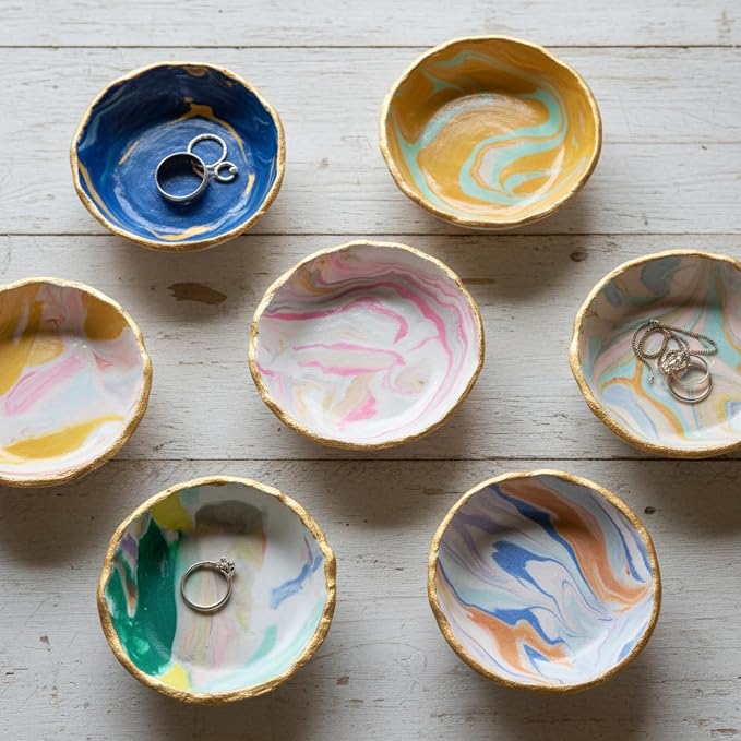 Craft 'n Clay - Jewelry Dish Making Kit for Kids 8-14 Years - DIY Crafts | Best DIY Arts & Crafts Kits - Birthday Gifts - Creative Toys for Preteen & Teenagers - Girl Birthday Gift Ideas for Ages 8-12