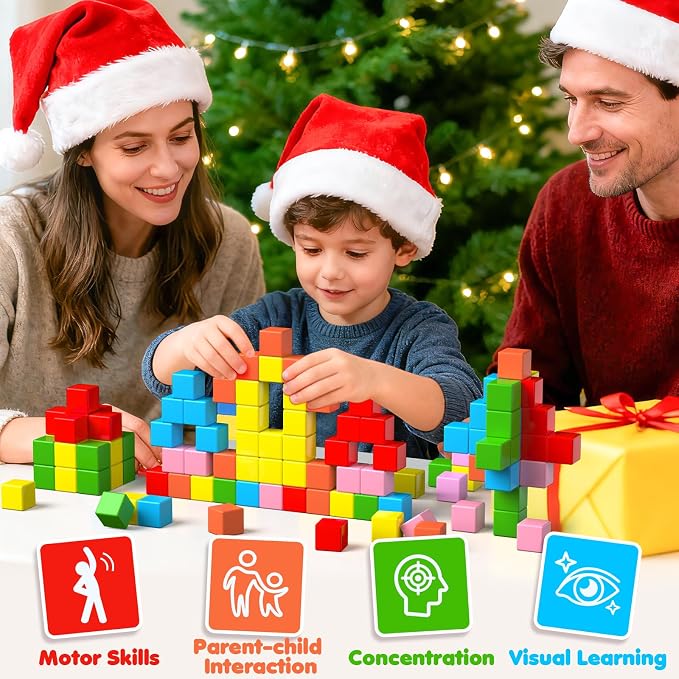 Magnetic Blocks, 30 PCS Brightly Colored Magnetic Building Tubes, Preschool Classroom Must Haves Magnetic Sensory Autism Toys, STEM Kids Boys Girls Gifts for 3+ Year Old