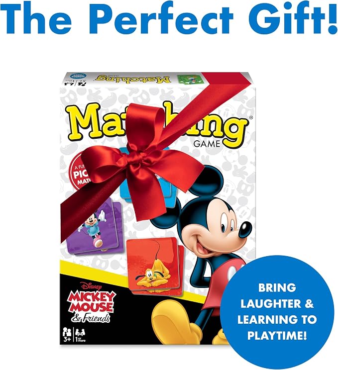 Wonder Forge Mickey Mouse Matching Game - Fun and Educational Disney Memory Card Game for Toddlers, Kids, Boys and Girls Ages 3-5 - Develops Focus, Analysis, and Learning Skills