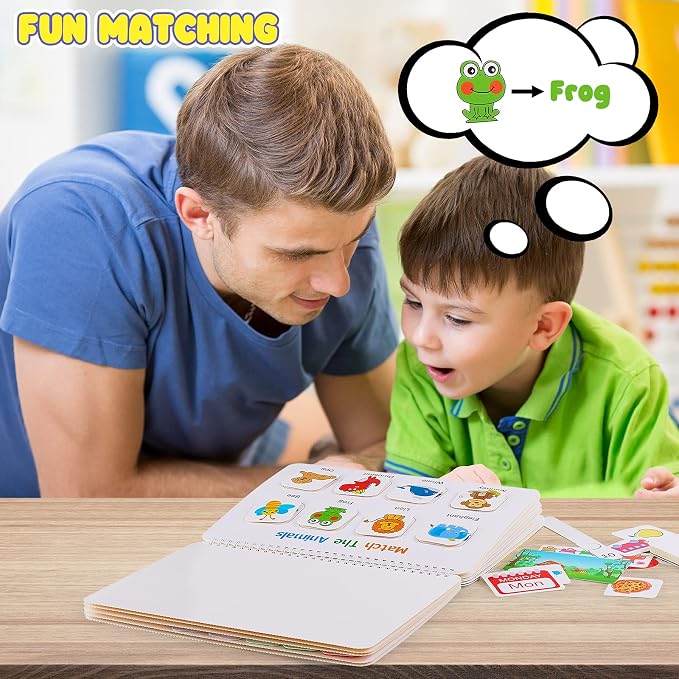 Montessori Preschool Learning Activities Busy Book - Workbook Activity Binder / Toys for Toddlers, Autism Learning Materials and Tracing Coloring Book