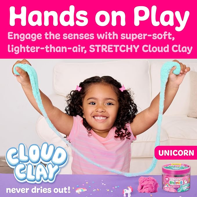 Creativity for Kids Sensory Minis Unicorn Kit | Cloud Clay Sensory Toy for Kids | Summer Activities | Mess-Free, Screen-Free Travel Activity for Kids (Ages 3+)