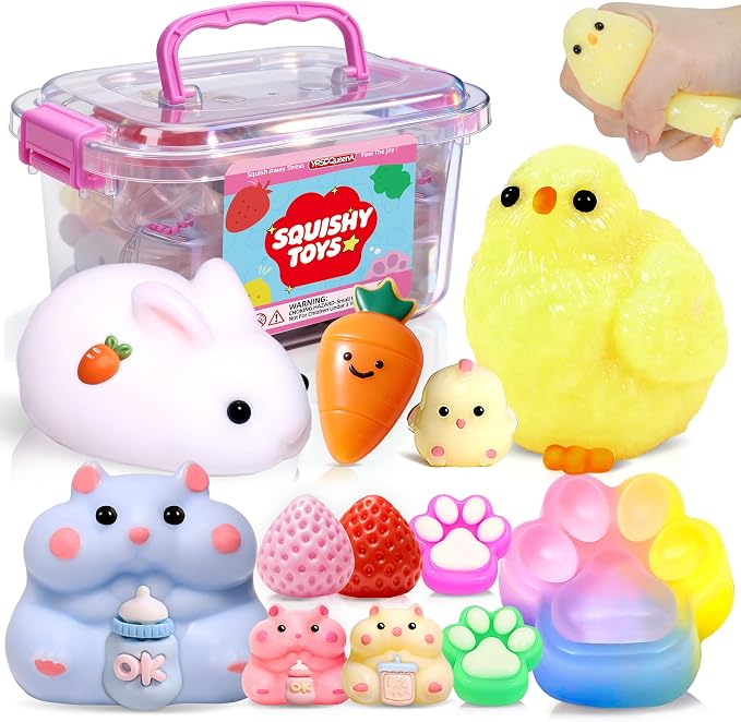 12Pack Taba Squishy Toys Kit -Squishy Fun Box- Squishy Fidget Squeeze Toys | taba Squishy Party Favors for Kids 8-12,cute Squishies Stress Relief Toys for Girls 6-8-10-12 Year Old Girls Birthday Gifts