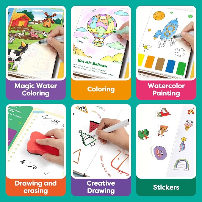 Torlam Busy Book Travel Toys for Kids,Quiet Busy Board Learning Activities for Fine Motor Skills, Montessori Toys Boy Girl Birthday Gifts,Preschool Sensory Book Travel Games for Airplane Car Road Trip
