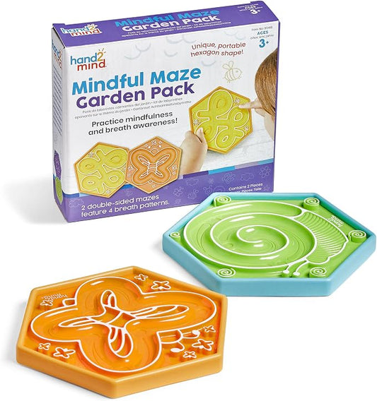 hand2mind Mindful Maze Garden Pack, Tactile Sensory Toys for Toddlers, Calm Down Corner Supplies, Mindfulness for Kids, Occupational Therapy Toys, Quiet Fidgets for Classroom, for Kids