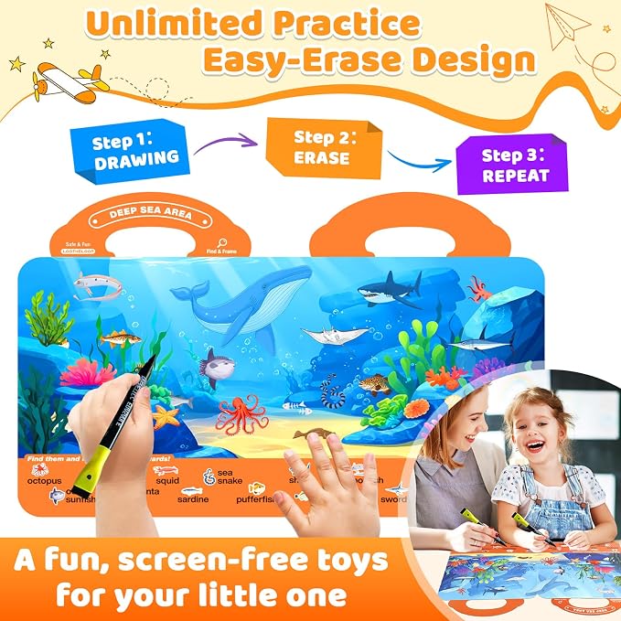 Search and Find Activity Books for Kids Ages 3-5, Toddler Toys Travel Game | Busy Book for Car Airplane Road Trip, Preschool Learning Activities, Educational Seek Activity Christmas Birthday Gifts