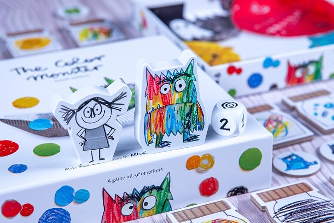 Devir - The Color Monster Travel Board Game, Cooperative Emotional Learning Game for Kids & Families, 2-5 Players, Ages 4+, Playtime 25, (English Version)