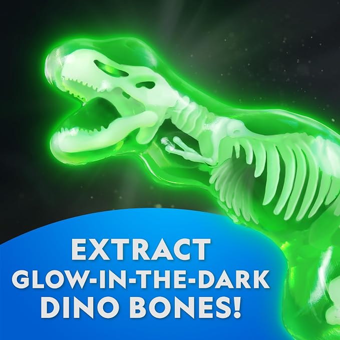 National Geographic Glow-in-the-Dark T. Rex Dissection Lab Kit for Kids | Synthetic Dinosaur, 9.5-Inch Glowing Skeleton Model, Refill Pack, Dinosaur Anatomy, STEM Activity, Birthday Gift