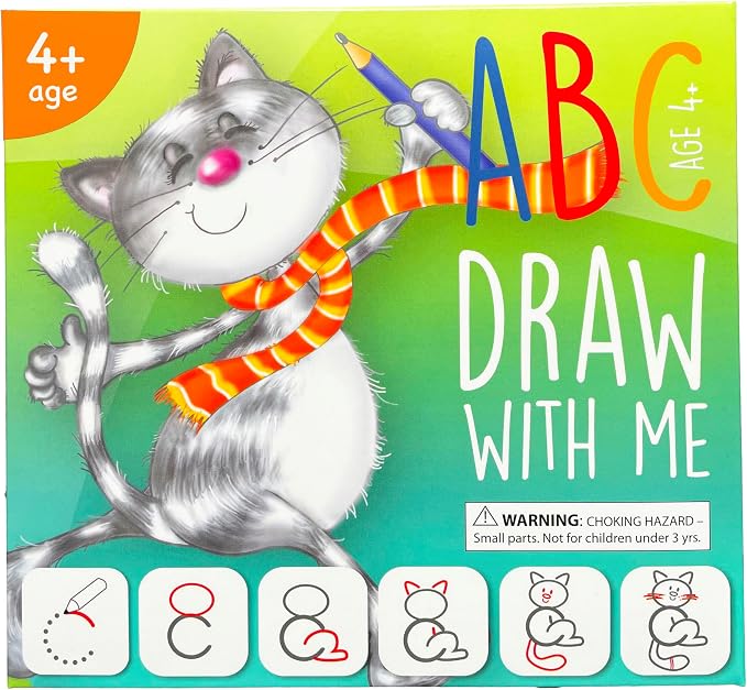 Learn to Draw ABC Letters: Crafts & Art Supplies for Kids Ages 3-6, Gift | How to Draw, Letter Tracing Cards, Handwriting Practice, Alphabet Flashcards, Birthday Gift for 4 Year Old Girl Boy