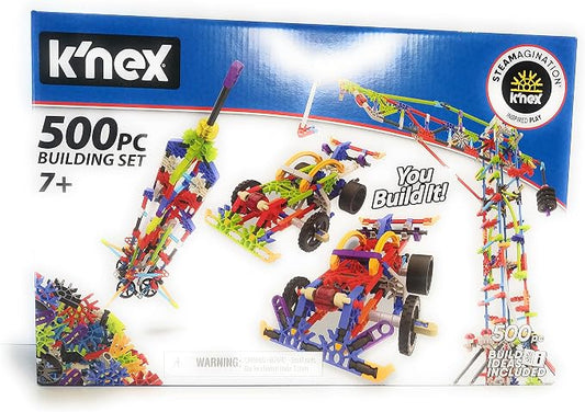K'NEX 500 Piece Building Set, 7+ years | Ages 7 and Up, Open-Ended STEM Building Fun