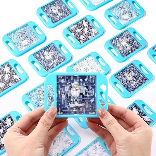 JellyArch 36 Pcs Mini Maze Puzzle Bulk Small Handheld Cube,Winter | Educational Handheld Travel Game, Classroom Exchange Return Gifts, Brain Teaser for Students and Adults, Portable Puzzle Set