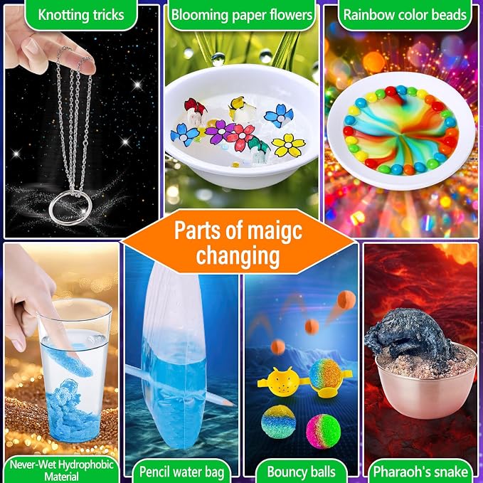 PATIFEED 230 Experiments Science Kit for Kids Chemistry Set | S.T.E.M Toys, Crystal Growing, Physics, Slime, Volcano, Educational Gifts for Boys Girls