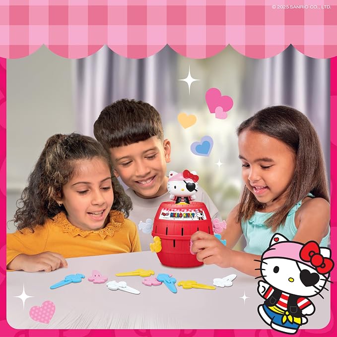 TOMY Pop Up Hello Kitty - Fast-Paced Surprise Action Game with Pop-Up Figure - Officially Licensed Hello Kitty Game from Sanrio - 2–4 Players - Ages 4+