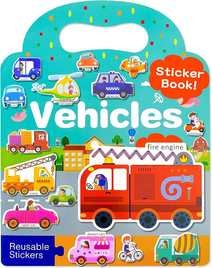 Benresive Reusable Sticker Book for Toddlers, Stickers for Kids, Travel Toy | Toddler Toys, Boys Girls Birthday Gifts, Airplane & Road Trip Essentials Kids, No Mess Waterproof Toddler Crafts Activities