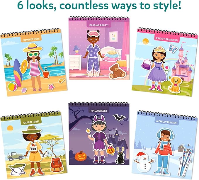 Skillmatics Peelies – Dress Up, Reusable Sticker Book, Toys for Toddlers | 100+ Reusable Stickers, Mess-Free Fun for Preschoolers, Travel Toy, Gifts for Girls & Boys Ages 3, 4, 5, 6, 7