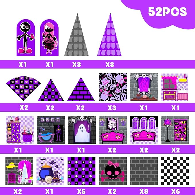 Magnetic Tiles 52PCS, Magnetic Building Blocks STEM Montessori Toys, Preschool Classroom Must Haves, Toddler Sensory Educational Toys for Kids Ages 3-12, Christmas Birthday Gift for Boys Girls(PURPLE)