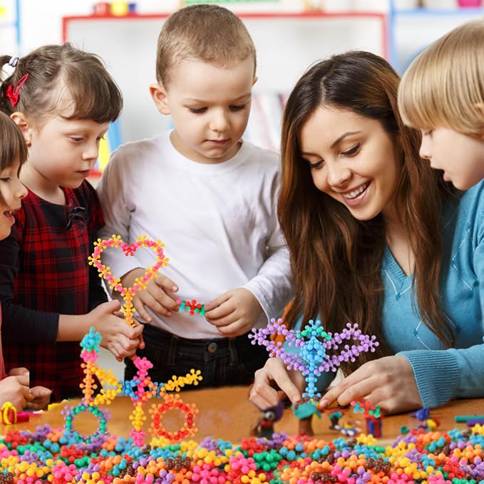 TOMYOU 300 Pieces Building Blocks Kids STEM Toys Educational Classroom | Sensory, Interlocking Solid Plastic for Preschool Boys and Girls Aged 3+, Safe Material Creativity