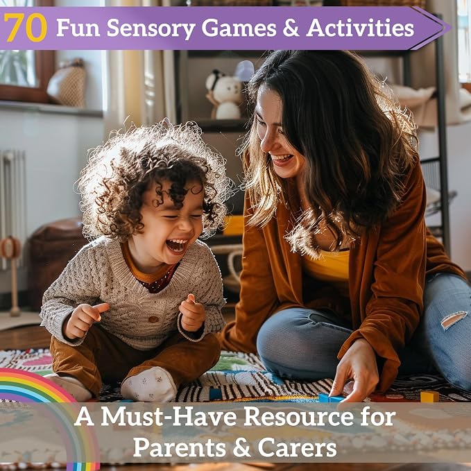 70 Fun Sensory Games & Activities for Parents of Children with Autism ADHD. Sensory Play Ideas for Caregivers of Kids on the Spectrum. A Sensory Intervention Gift for Send Teachers