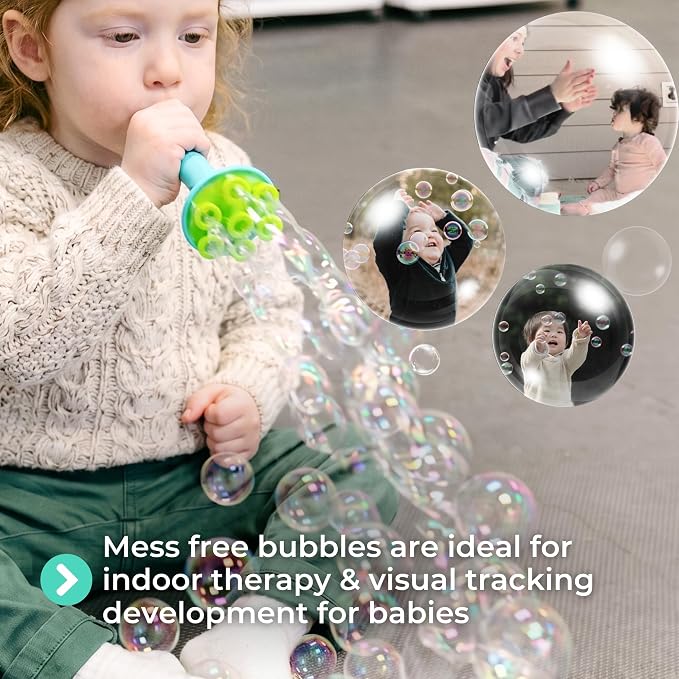 Innobaby Spike Bubble Blower w/Mess Free Botanical Bubbles & Tray - Aqua