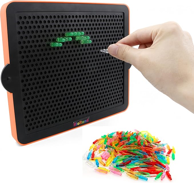 RioRand Refill Pegs 280 PCS for Magic Light Up Board | Glowing Pegs with 7 Colors,Creative Play Light Bright Toys for Kids 4 Years and Up