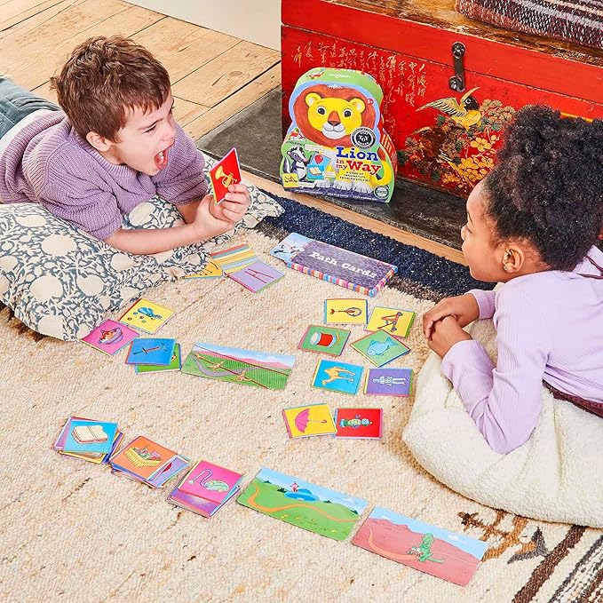 eeBoo Lion in My Way Game - Award Winning Cooperative & Imaginative Problem Solving Game, Screen-Free Fun for 2-4 Players, Kids Ages 5 and up