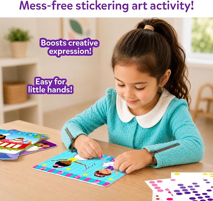 Skillmatics Dot It Sticker Art – Dress Up, Travel Toy, Craft Kit for Kids | 500+ Stickers, Craft Kits, DIY Scrapbooking Activity, Gifts for Toddlers, Boys & Girls Ages 3–7
