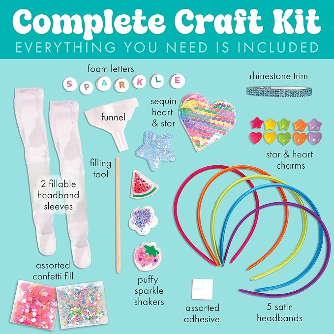 Creativity for Kids Chic Boutique: DIY Headbands Craft Kit - Create 5 Unique Designs for Girls | Summer Activities for Kids (Ages 6+)