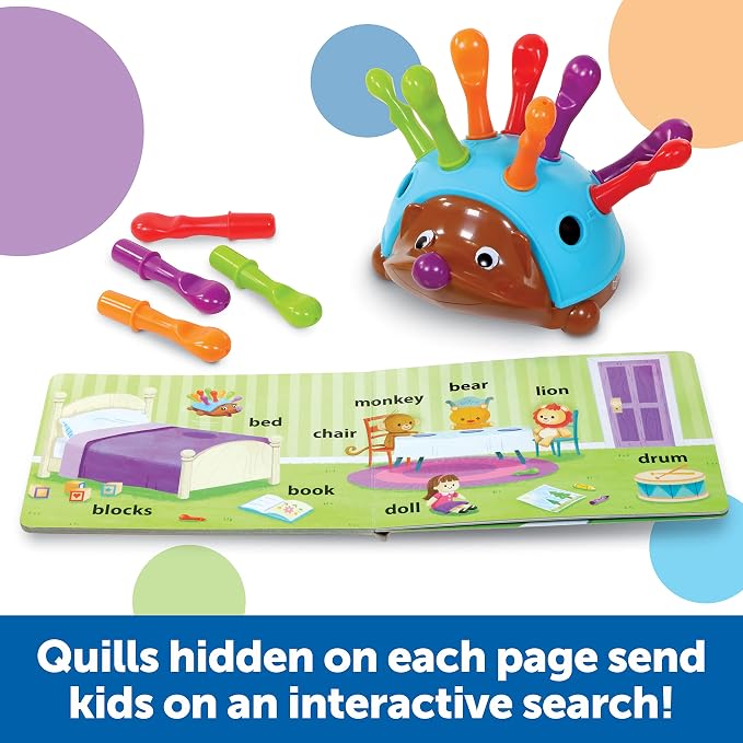 Learning Resources Spike the Fine Motor Hedgehog First Words - Toddler Activity Toys, Preschool Fine Motor Skills, Age 18 Months+