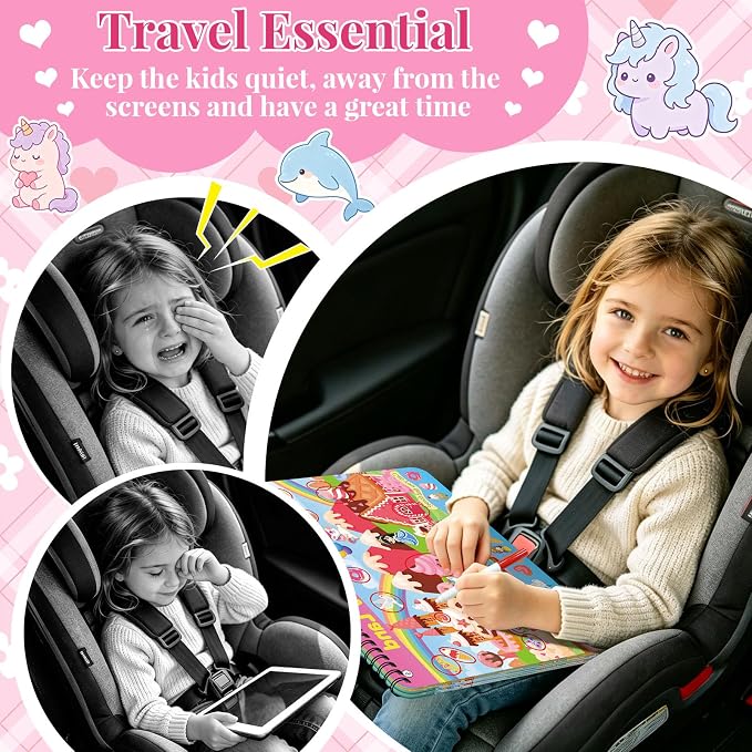 Elfew Search and Find Reusable Activity Book for Girls 3-5, 4-8 | 24 Unique Themed, With 2 Markers, Wipe Cloth & Storage Pouch, Quiet Travel Toy Gift for Toddler Kids 3-8