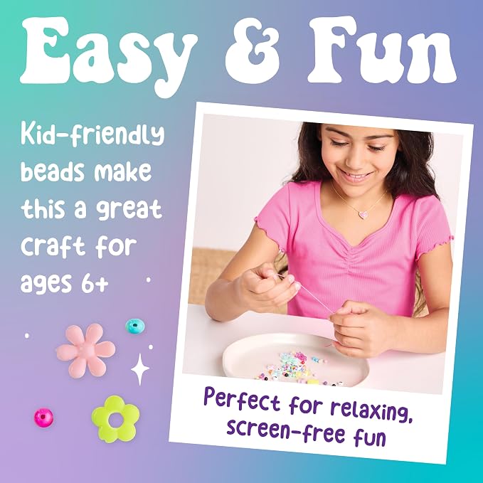 Creativity for Kids Beaded Flower Bracelet Kit, Make 5 (Ages 6+)