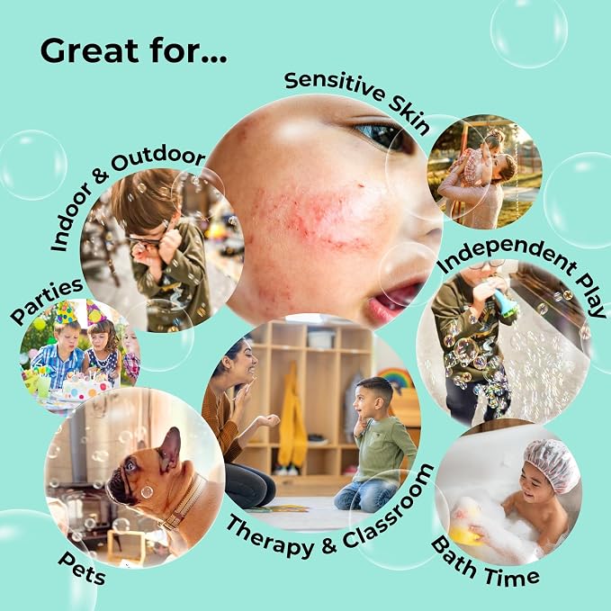 Innobaby Spike Bubble Blower w/Mess Free Botanical Bubbles & Tray - Aqua