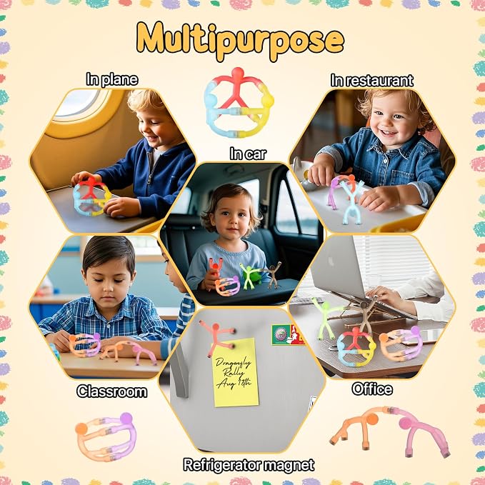 Magnetic Travel Toys for Toddlers Kids, Fidget Toys Airplane Car Travel Activities Essential,Road Trip ‌Sensory Toys Magnet People Men, Toys for 3 4 5 6 7 8 Year Old -10PCS