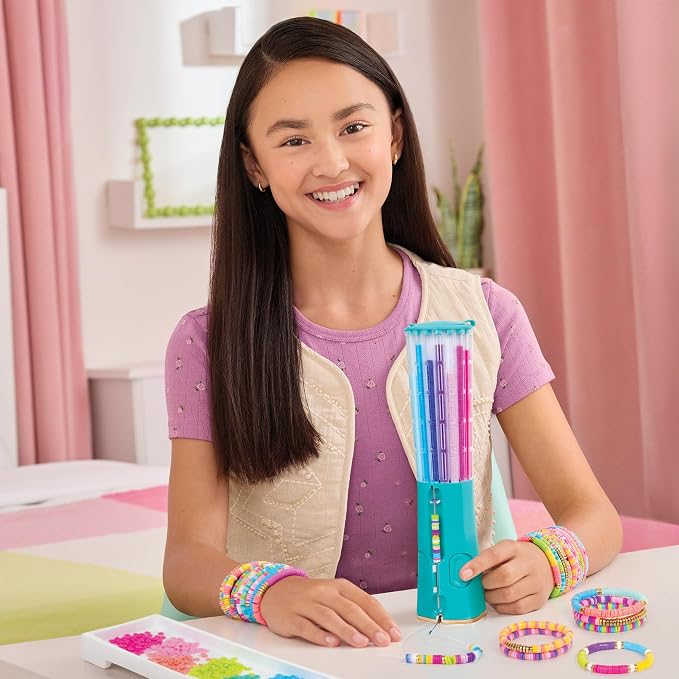 Make It Real: Swift Clicks - Heishi Bracelet Maker - 2047pc, DIY Jewelry Craft Kit, Design & Make 23 Bead Bracelets, Rotate-Click-Wear, Girls Kids 8+