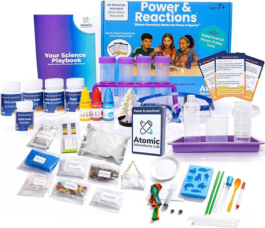 Science Experiment Kit for Kids Ages 8-12 Years - Chemistry Kit Designed By a PhD Chemist & Mom, 46 Hands-On STEM Educational Activities, Gifts for Boys & Girls