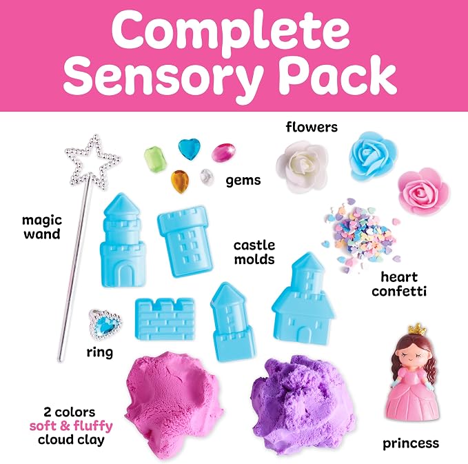 Creativity for Kids Sensory Pack: Princess - Calm Down Corner and Sensory Bin Filler Supplies, Car Activities for Kids, Princess Gifts for Girls, Sensory Toys for Toddlers (Ages 3+)