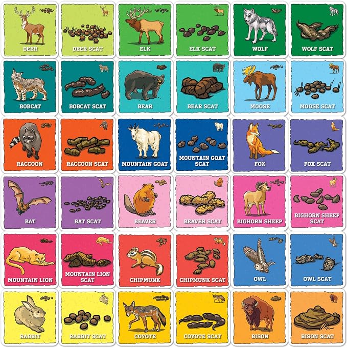 MasterPieces Licensed Kids Games - Jr Ranger - Animal Poop Games for Kids & Family, Laugh and Learn