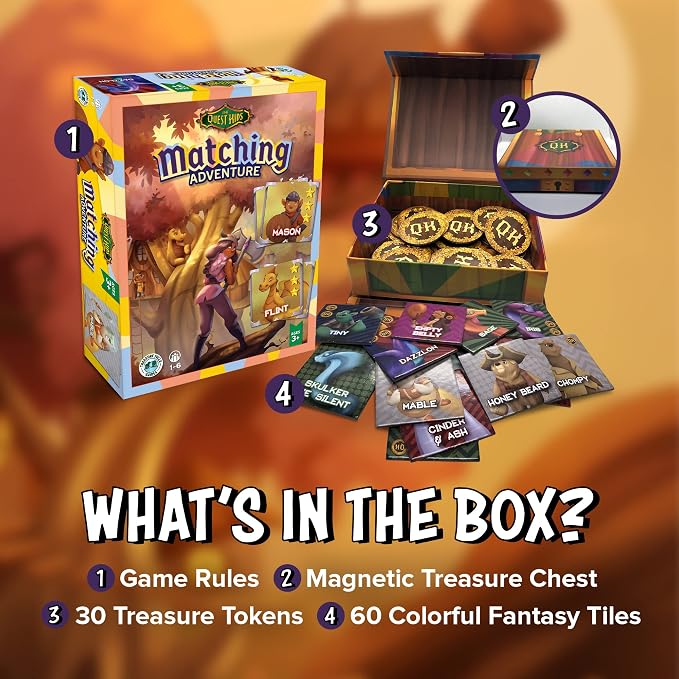 Matching Adventure Memory Game, Matching Games for 3 Year Olds and Up, Fantasy-Inspired Strategy and Concentration Game
