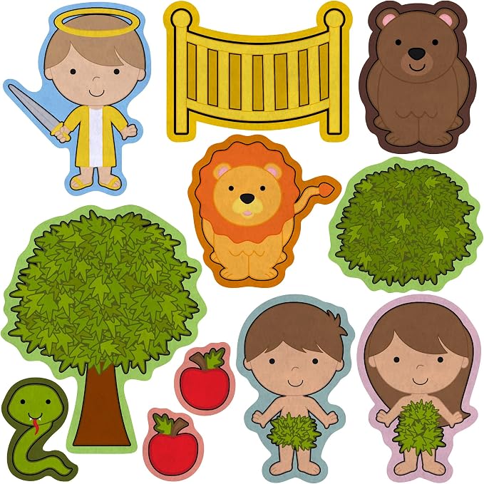 Adam and Eve Bible Story Felt Play Art Set Flannel Board Story Storyboard Pieces