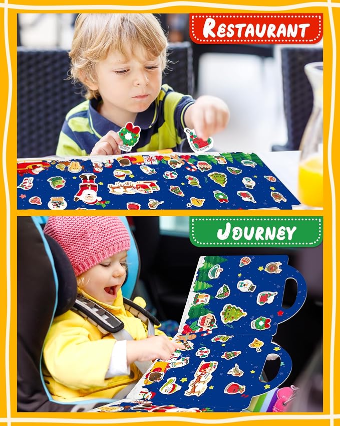 Benresive Reusable Sticker Book for Toddlers, Travel Stickers for Kids | Toddler Travel Activities Toys, Birthday Gifts for Boys & Girls, Airplane Travel & Road Trip Essentials Kids