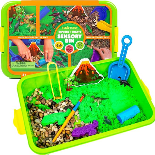 Made By Me Explore + Create Dino Galaxy Sensory Bin, Fun Sensory Bins for Toddlers 3+, All-in-One Tactile Sensory Toys & Dino-Mite Sensory Experience