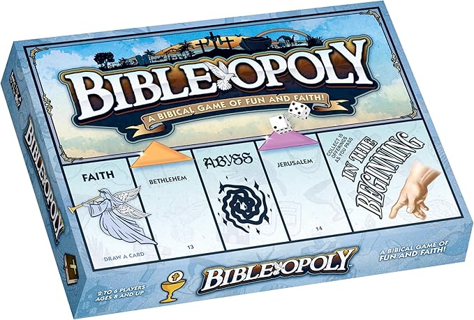 Late for The Sky Bibleopoly Family Board Game – Faith-Based Cooperative Christian Play for 2–6 Players, Ages 8+, Bible History, Build a Church for Sunday School